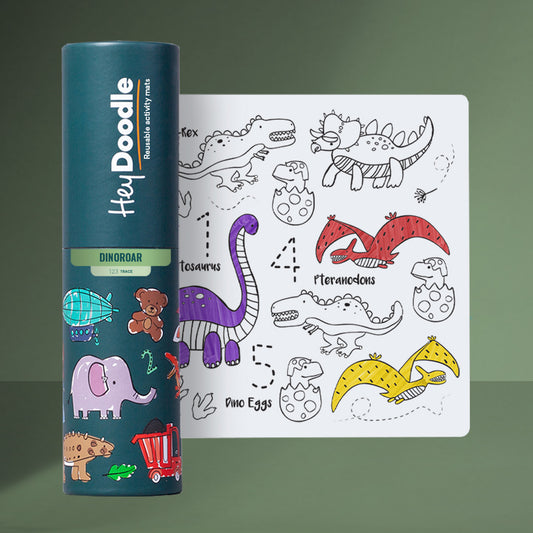 Dino Roar - Silicone Colouring MINI Mat | Hey Doodle