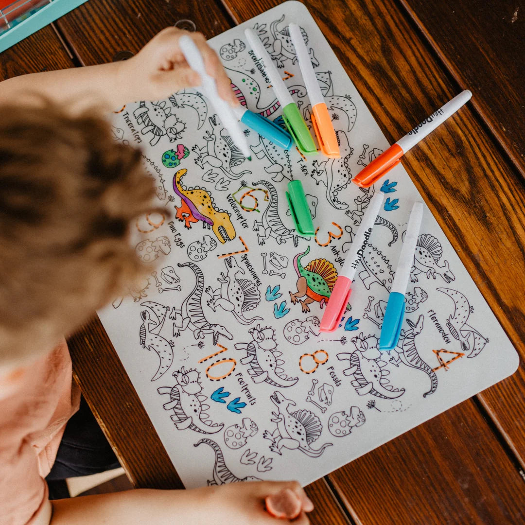 Dino Roar - Silicone Colouring Mat | Hey Doodle