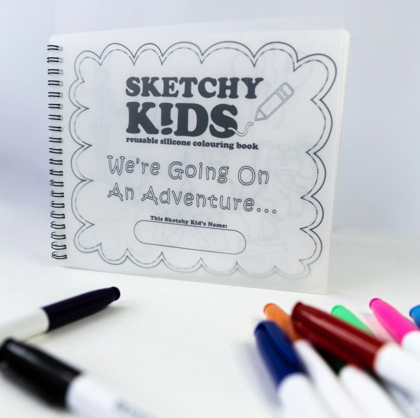 We're Going on an Adventure - Silicone Colouring Book | Sketchy Kids