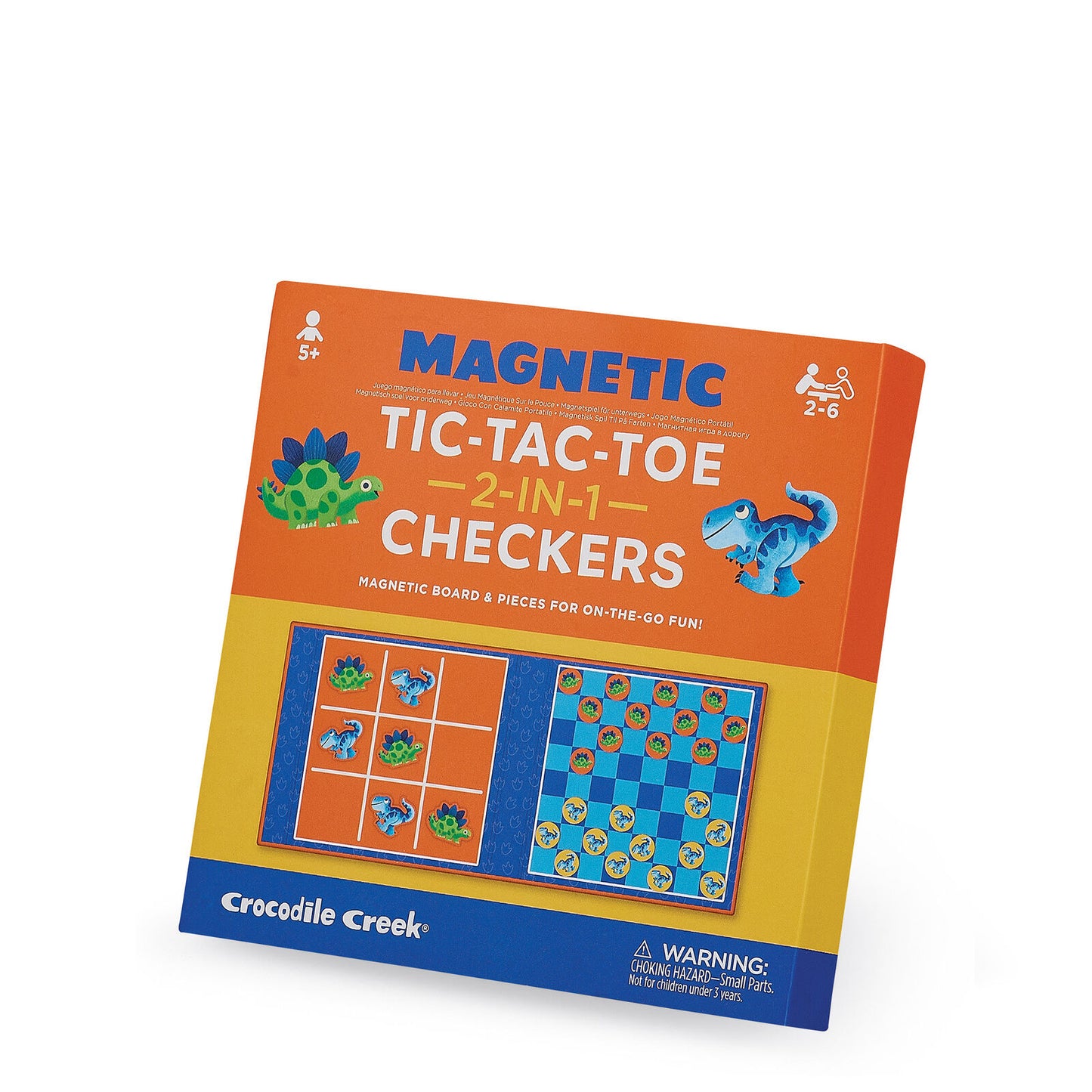 Magnetic Game - Tic Tac Toe & Checkers - Dino | Crocodile Creek