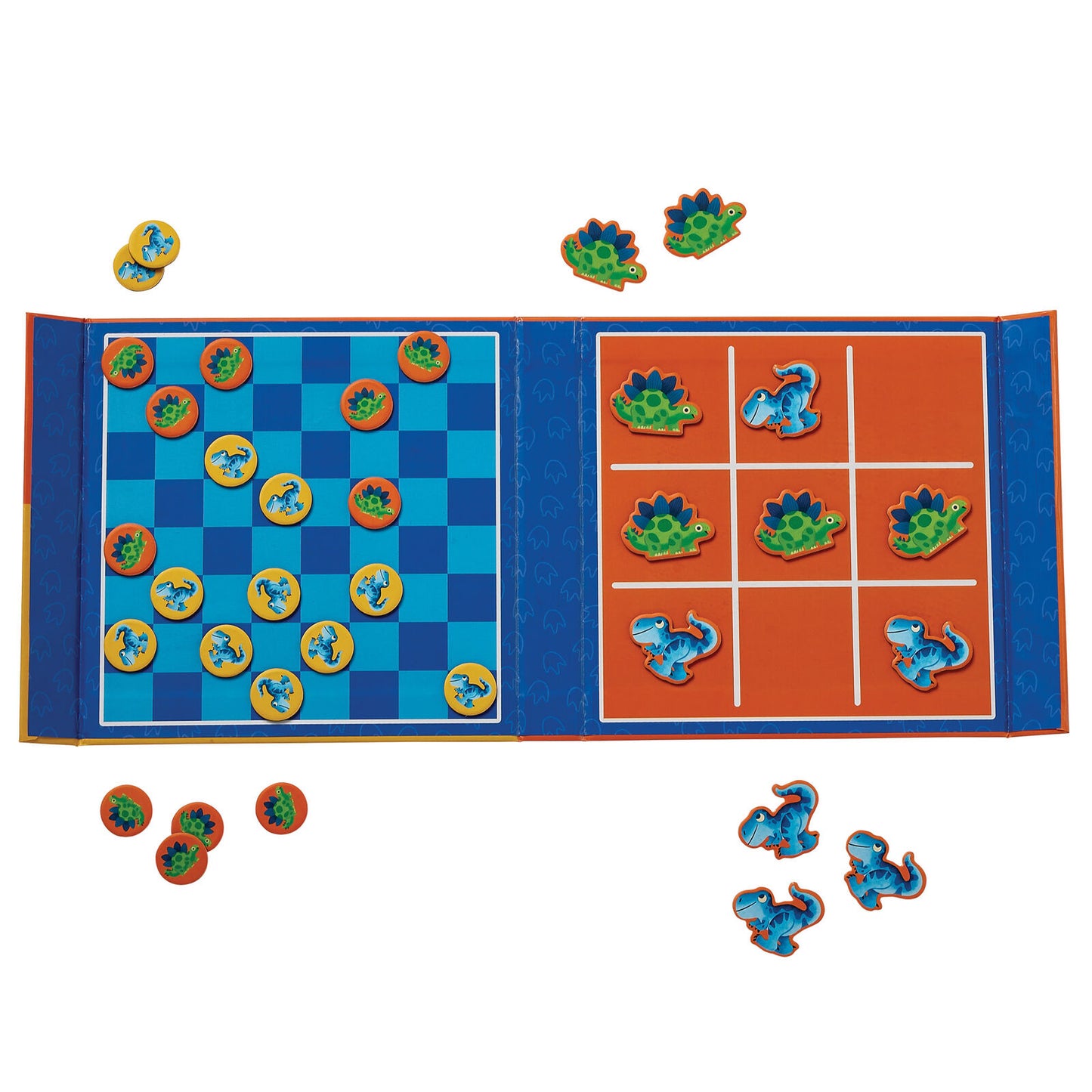 Magnetic Game - Tic Tac Toe & Checkers - Dino | Crocodile Creek