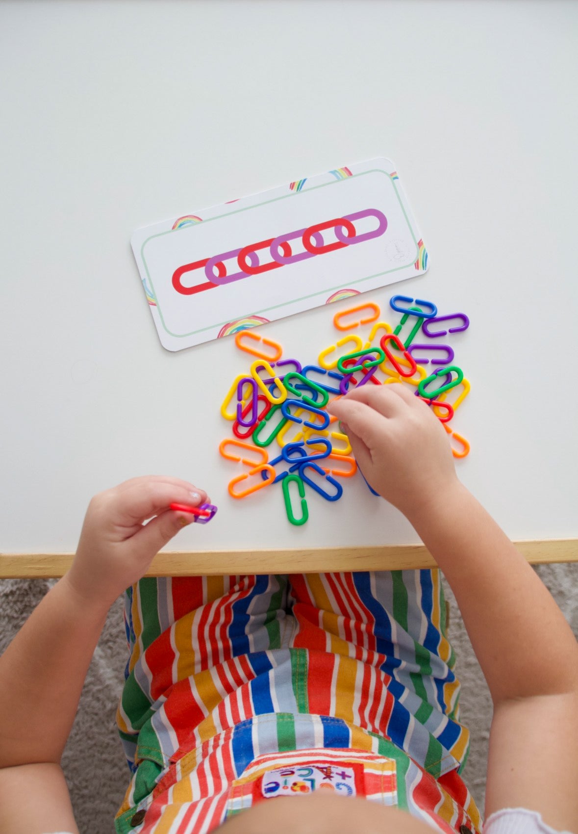 Busy Bag - Link Chain Patterns Match | Open Hand Learning