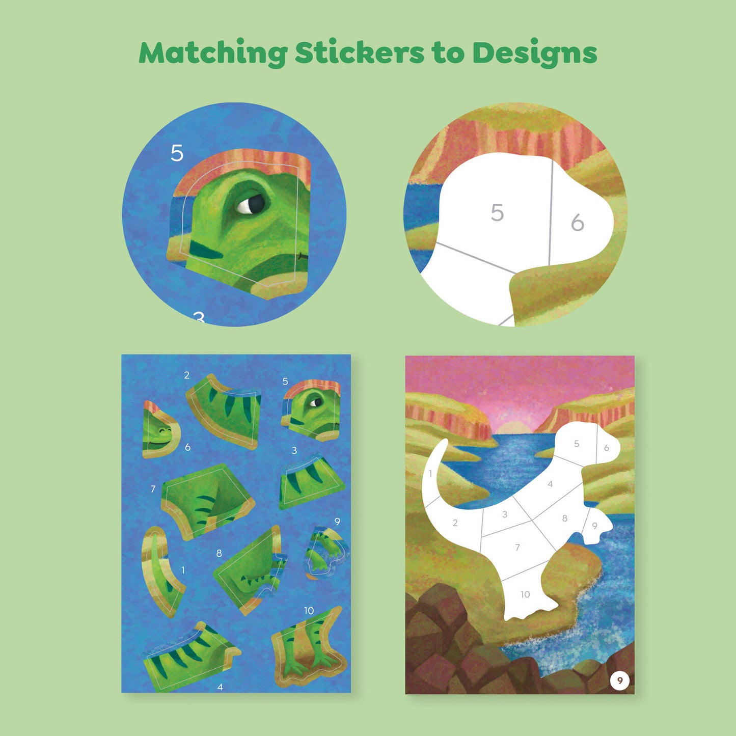 Sticker By Numbers - Dinosaurs | Tiger Tribe