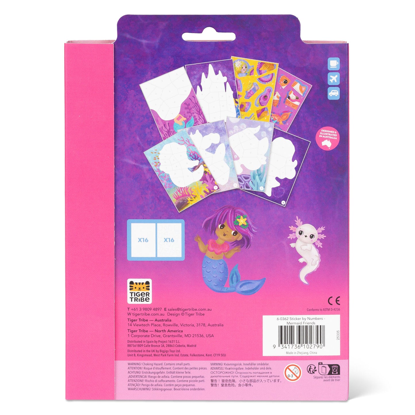 Sticker By Numbers - Mermaid Friends | Tiger Tribe