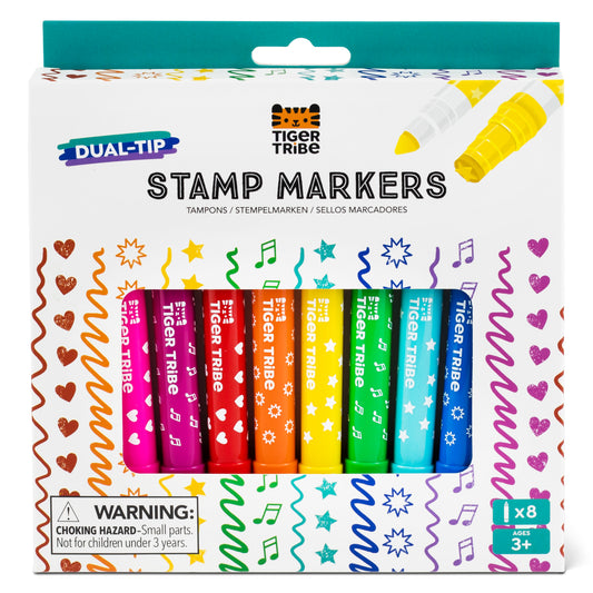 Dual-Tip Stamp Markers | Tiger Tribe